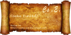 Cseke Euniké névjegykártya